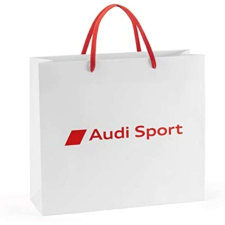 Audi Sport papírtáska "fehér-piros" 31x10x25 cm ajándéktasak