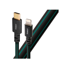 Audioquest Forest USB 2.0-C apa - Lightning apa Összekötő kábel 0.75m - Fekete/Zöld (LTNUSBCFOR0.75) kábel és adapter