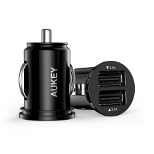 Aukey Autós 2xUSB Flush-fit töltő (5V / 4.8A) (CC-S1) mobiltelefon kellék