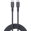Aukey CB-KCC102 USB-C apa - USB-C apa 2.0 Adat és töltőkábel - Fekete (1.8m) (CB-KCC102)