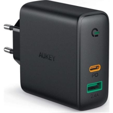 Aukey PA-D1 Focus Duo Hálózati USB töltő (30W) (aukey_20200512124033) mobiltelefon kellék