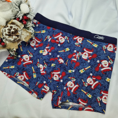 Aura Via Mikulásos boxeralsó mikulás mintás kék 2XL