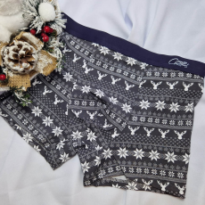 Aura Via Mikulásos boxeralsó rénszarvas mintás grafit L