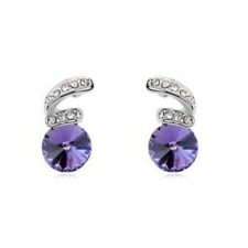 Auróra - lila- Swarovski kristályos - Fülbevaló fülbevaló