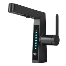 AUSTLER FH-3429 smart mosdó csaptelep - multifunkciós fej - vízhőfok kijelző (fekete) csaptelep