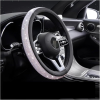 AUTOLIFE 00856 Kormányvédő FEKETE 38cm strasszkristályokkal 203-10BK