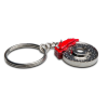 AUTOLIFE 80001 W16362-6 Féktárcsa alakú kulcstartó féknyereggel - piros