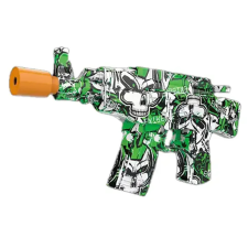 Automata játékpuska gél golyóval zöld katonásdi