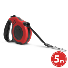  Automata póráz - 5 m - piros 60067C nyakörv, póráz, hám kutyáknak