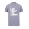  Autós Póló Eat Sleep Fix Repeat Pamut, Kényelmes Autós Felső (M–XXL) Szürke L