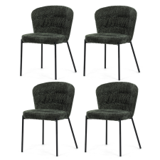 AUTRONIC Bouclé CT-W1077 GRN2 étkezőszék szett, 4 db, zöld bútor