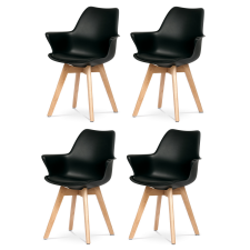 AUTRONIC CT-771 BK étkezőszék szett, 4 db, fekete bútor