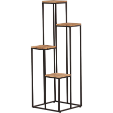 AUTRONIC Stojan na květiny, 4patrový, kov a dřevěná deska bútor