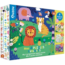 Auzou 4 az 1-ben állatos puzzle kicsiknek Auzou kreatív és készségfejlesztő