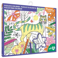 Auzou Kiszínezős puzzle 4 képpel Auzou puzzle, kirakós