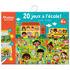 Auzou : Letörölhető fejtörő feladatkártyák - Játék az iskolában oktatójáték