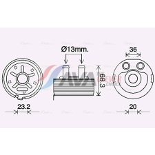 AVA QUALITY COOLING Olajhűtő, motorolaj AVA QUALITY COOLING DN3443 autóalkatrész
