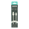 AVAX CB621 CREAMY+ USB Type-A apa - USB Type-C apa Töltőkábel - Fehér/Ezüst (1.5m) (AVAX CB621)
