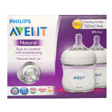 AVENT NATURAL CUMISÜVEG 125ML+NATURAL ETETŐCUMI 2X cumisüveg