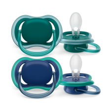 Avent SCF085/31 Játszócumi Ultra air neutral 6-18hó fiús kék, 2db cumi