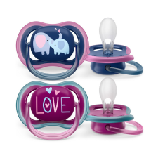 Avent SCF349/22 Ultra air, elefántos, lányos játszócumi, 18hó+, 2db cumi
