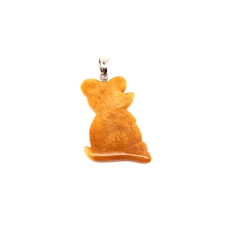  Aventurin barack medál egér 2,5x3,5cm medál