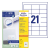 Avery Etikett AVERY 3670 64x36mm univerzális 2100 címke/doboz 100 ív/doboz
