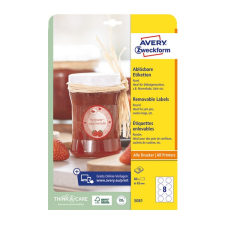 Avery Etikett AVERY L5081 65 mm kör visszaszedhető 10 ív/csomag etikett