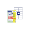 Avery Etikett címke, 105x48mm, univerzális, 65 lap, 12 címke/lap Avery, fehér