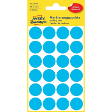 Avery Etikett címke, o18mm, jelölésre, 24 címke/ív, 4 ív/doboz, Avery kék etikett