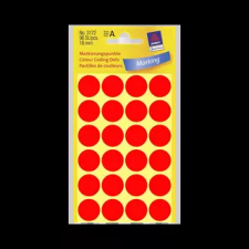 Avery zweckform 18 mm x 18 mm Papír Íves etikett címke  Neon piros  ( 4 ív/doboz ) etikett