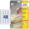 Avery zweckform 45, 7*21, 2 mm-es Avery Zweckform A4 íves etikett címke, fehér színű (25 ív/doboz) (L4736REV-25) - cimke-nyomtato