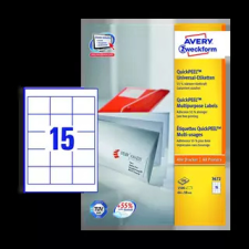 Avery zweckform 64 mm x 50 mm Papír Íves etikett címke  Fehér  ( 100 ív/doboz ) etikett