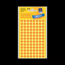 Avery zweckform 8 mm x 8 mm Papír Íves etikett címke  Neonnarancs  ( 4 ív/doboz ) etikett