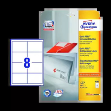 Avery zweckform 97 mm x 67.7 mm Papír Íves etikett címke  Fehér  ( 25 ív/doboz ) etikett