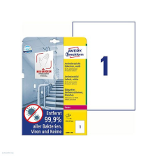 Avery zweckform Etikett címke antimikrobiális L8001-10 210x297mm fehér 10 ív etikett
