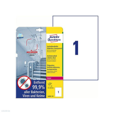 Avery zweckform Etikett címke antimikrobiális L8011-10 210x297mm átlátszó 10 ív etikett