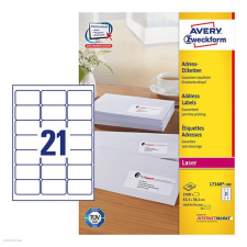 Avery zweckform Etikett címke címzés L7160-100 C6 borítékra QuickPEEL 63,5 x 38,1 mm etikett