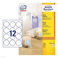 Avery zweckform Etikett címke speciális L3416-100 fehér kör 60 mm 100 ív Avery etikett