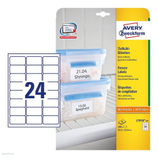 Avery zweckform Etikett címke speciális L7970-20 fagyasztó címke 63,5 x 33,9 mm etikett