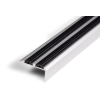 AVFloor Lépcső élvédő gumírozott csúszásmentesítő sarokprofil 134 cm fekete