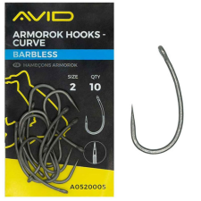  Avid Armorok Hooks- Curve Size 2 Barbless szakáll nélküli bojlis horog 10db (A0520005) horog