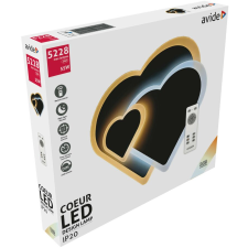 Avide Design Mennyezeti Lámpa Coeur 55W RF Távirányítóval (LED, színhőmérséklet állítható, dimmelhető, oyster) világítás
