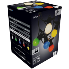 Avide Kültéri Füzér, 5m, Sorolható, 6W, RGB, (Piros/Zöld/Kék/Sárga/Fehér) kültéri világítás