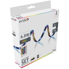Avide LED Szalag Bliszter 5V SMD5050 30LED RGB IP65 2m + IR 24 táv. villanyszerelés