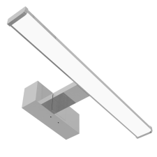 Avide LED Tükörvilágító Lámpa Szerelődobozzal Szögletes Króm Alu 400mm 4000K 8W IP44 világítás