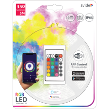 Avide RGB LED SZALAG SZETT 5M 7,2W 330LM/M világítás