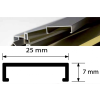 AVProfil AV Díszprofil bordűr burkolóprofil alumínium dekorcsík 25x7x2700 mm fém díszcsík padlólap csempe kültéri beltéri