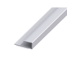 AVProfil AV Laminált lap indító U profil ezüst takaróprofil 13x2700 mm eloxált alumínium szegély záróprofil széltakaró élvédő, sín, szegélyelem