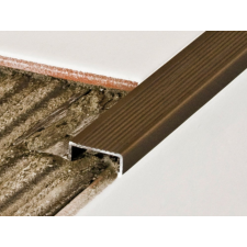 AVProfil AV Lépcsőszegély szögletes bronz barna 12x2700 mm eloxált alumínium lépcsőprofil élvédő, sín, szegélyelem